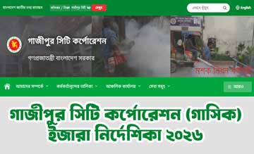 গাজীপুর সিটি কর্পোরেশনের আওতাভুক্ত হাট-বাজার ইজারা ২০২৬ (বাংলা ১৪৩৩ সন)