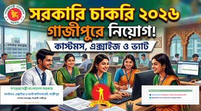 গাজীপুর কাস্টমস ও ভ্যাট কমিশনারেট নিয়োগ বিজ্ঞপ্তি ২০২৬ – সম্পূর্ণ আবেদন নির্দেশিকা